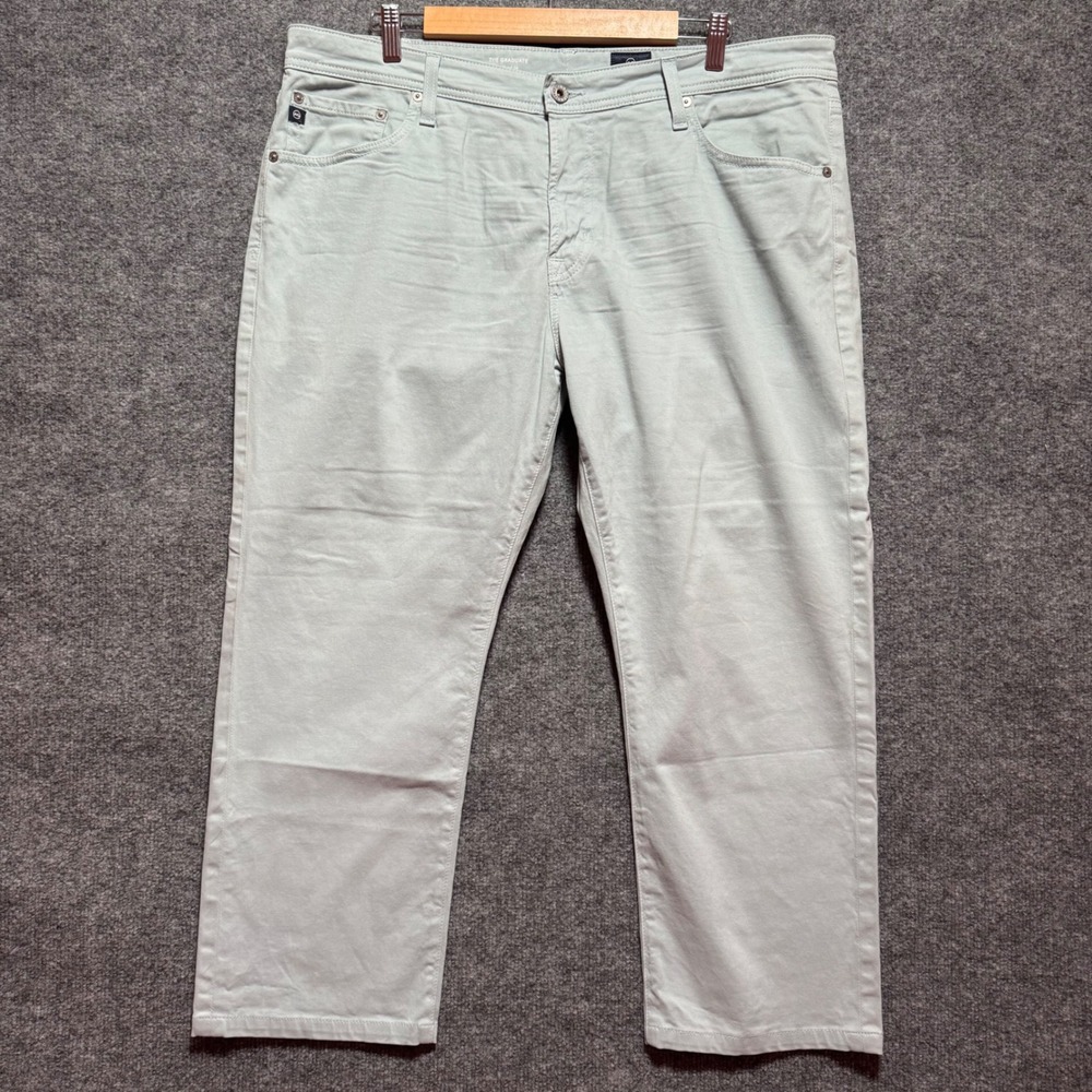 AG Adriano Goldschmied Jeans 38x26 The Graduate Hem Tailored Leg Light Blue Mens